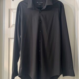 Never Worn Zara Men’s Active Fabric Slim Fit Button Down Black Dress Shirt